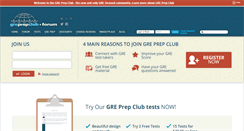 Desktop Screenshot of greprepclub.com